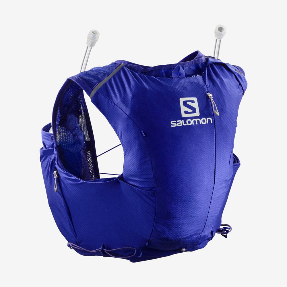 Salomon ADV SKIN 8 SET HYDRATION PACK Mochila Trail Running Mujer - Azules - Colombia (37108-BRNG)